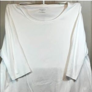 TALBOTS Woman Shirt 3/4 Sleeve Shirt Top Size 3XL